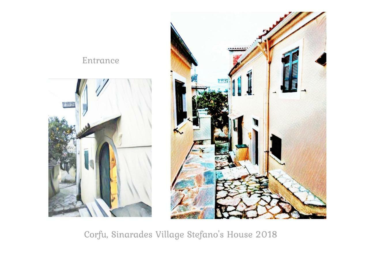 Country Traditional House In Corfu Village, Greece Sinarades Экстерьер фото
